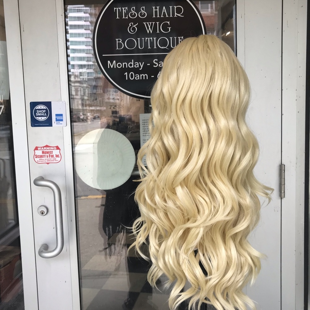 Wig Deep Wave 613 Long Wavy Wig Human hair Blende - Picture 2 of 8
